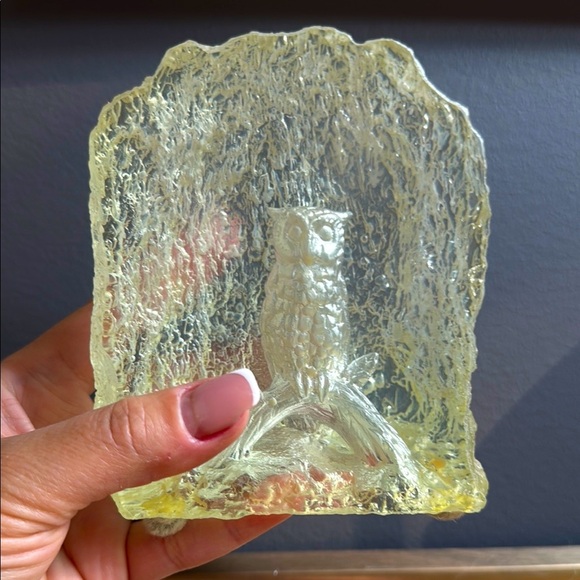 Reversed Carved Lucite owl  Sculpture Signed Agustin - Picture 3 of 11